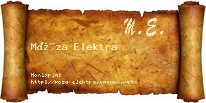 Móza Elektra névjegykártya